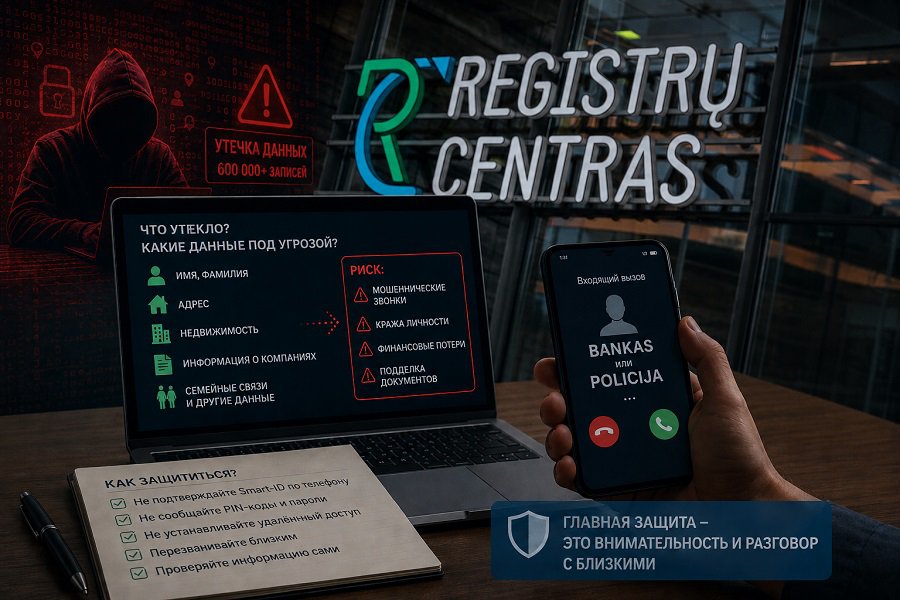 Что важно знать о последствиях утечки данных из Registrų centras - Происшествия и криминал