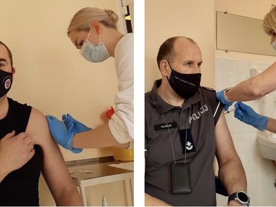 Сотрудники Висагинского комиссариата полиции привиты вакциной AstraZeneca - В Висагинасе