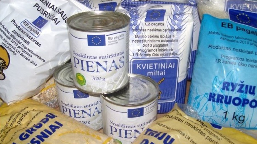 О выдаче продуктов малоимущим жителям - В Висагинасе