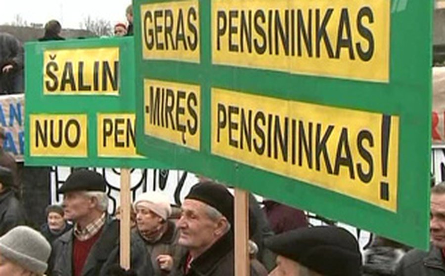 В Вильнюсе митингуют пенсионеры  - Литва и страны Балтии