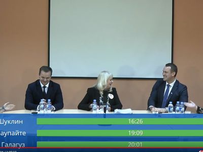 Запись прямой трансляции предвыборных дебатов кандидатов в мэры Висагинаса (обновлено) - Выборы 2019