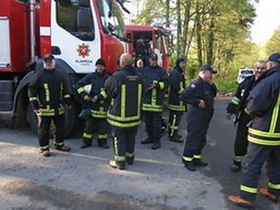 Награждены трое пожарных, тушивших пожар на Куршской косе - Литва и страны Балтии
