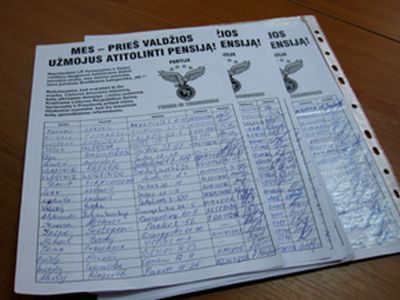 Идет сбор подписей против увеличения пенсионного возраста - В Висагинасе