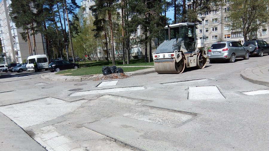 Ямочный ремонт должен закончиться на этой неделе - В Висагинасе