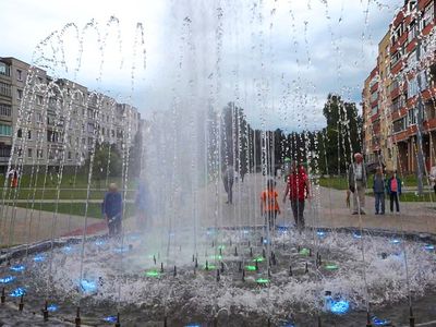 В Висагинасе уже «танцует» поющий фонтан (видео) - В Висагинасе