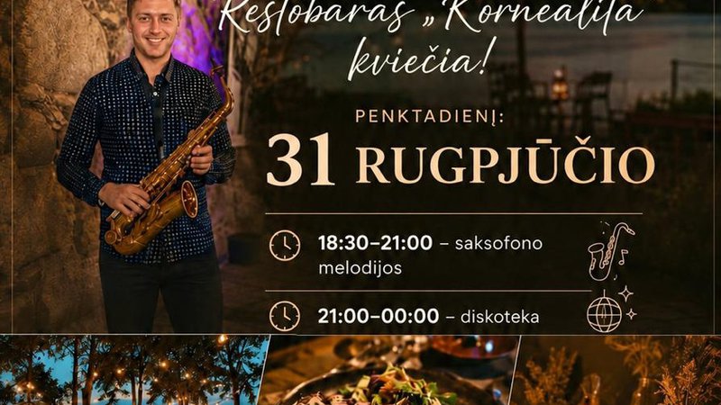 Kviečiame praleisti vasaros vakarą gyvos muzikos skambesyje ant Visagino ežero kranto! - Reklama