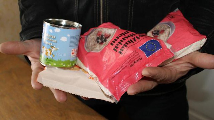 О выдаче продуктов малоимущим жителям - В Висагинасе