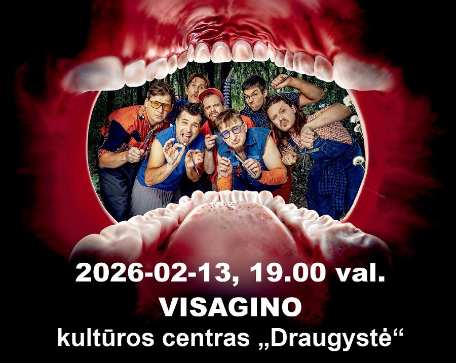 „Antikvariniai Kašpirovskio dantys“ naujuosius metus pradėjo gastrolėmis: koncertuos Visagine - Vasario 13 d. - Kultūros ir sporto renginiai