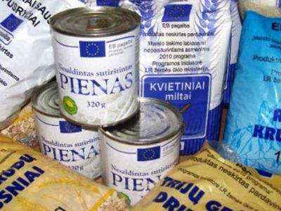 О выдаче продуктов малоимущим жителям  - В Висагинасе