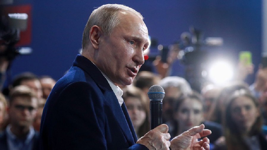 ЦИК РФ: после обработки 99% протоколов Путин набирает 76,65% - В Мире