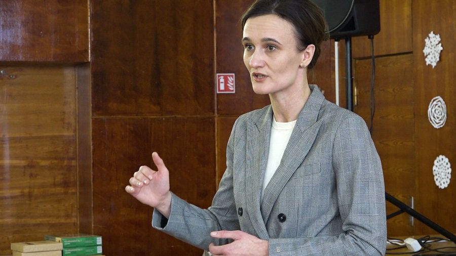 Председатель сейма Литвы Виктория Чмилите-Нильсен посетила Висагинас (видео) - В Висагинасе