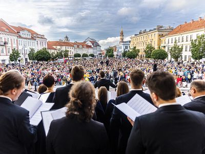 Valstybės dieną simboliškai susitiko Vincas Kudirka ir Mikalojus Konstantinas Čiurlionis - Projektas „Europos Pulsas“