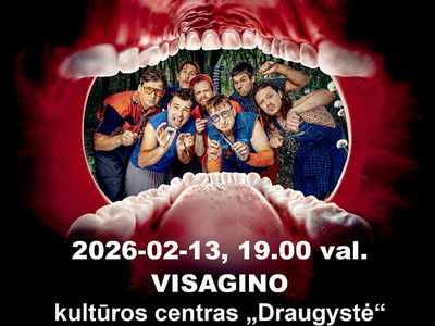 „Antikvariniai Kašpirovskio dantys“ naujuosius metus pradėjo gastrolėmis: koncertuos Visagine - Vasario 13 d. - Kultūros ir sporto renginiai
