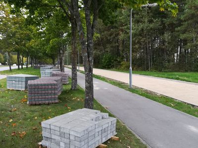 В Висагинасе продолжается ремонт тротуаров: планы на 2026 год - В Висагинасе