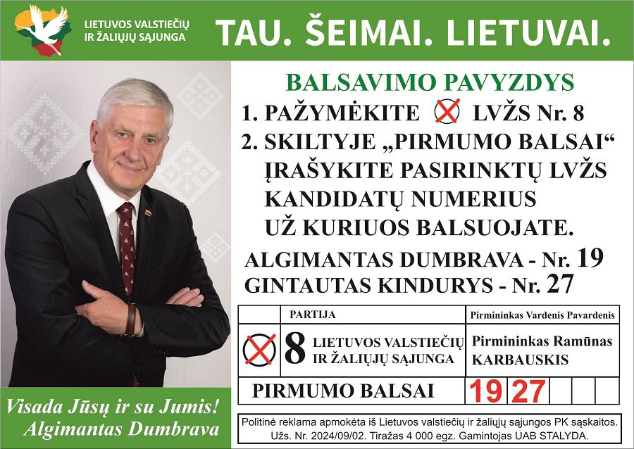 Algimantas Dumbrava - visada Jūsų ir su Jumis! - Rinkimai 2024