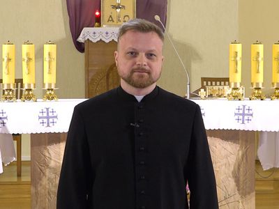 Kunigas Raimundas Jurolaitis sveikina Visaginiečius su artėjančiom Šv. Velykom (video) - Visagine