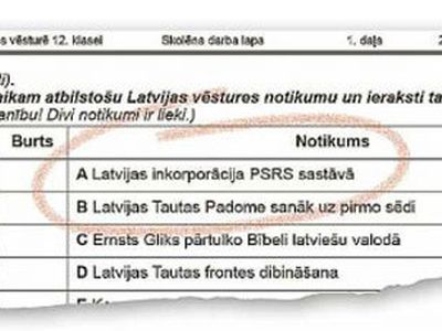 Латвийская газета озаботилась отсутствием «оккупации» в школьном тесте - Литва и страны Балтии
