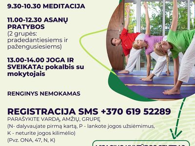Kviečiame 2026 m. kovo 28 d. į renginį „Jogos diena Visagine“! - Kultūros ir sporto renginiai