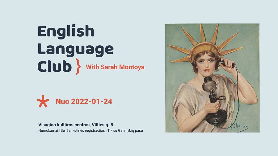 Anglų kalbos klubas su amerikiete Sarah Montoya - Visagine