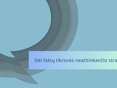 Информация касательно статьи, не соответствующей действительности - В Висагинасе
