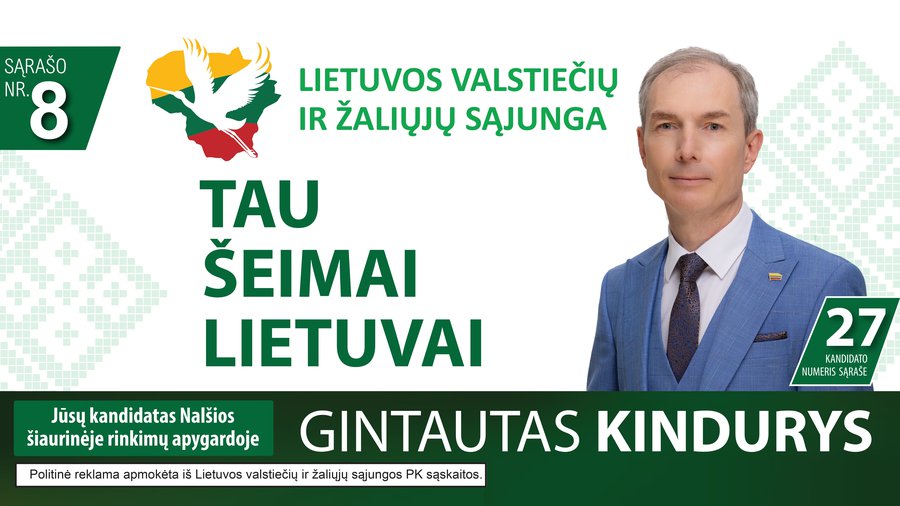 Gintautas Kindurys: "Kviečiu bendromis pastangomis kurti stiprą ir teisingą valstybę" - Rinkimai 2024